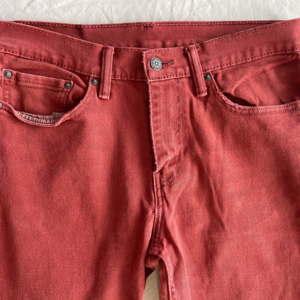 Men's Levi’s 514 Straight Fit Jeans – W32 L34 - Coral / dusty red - Picture 2 of 6